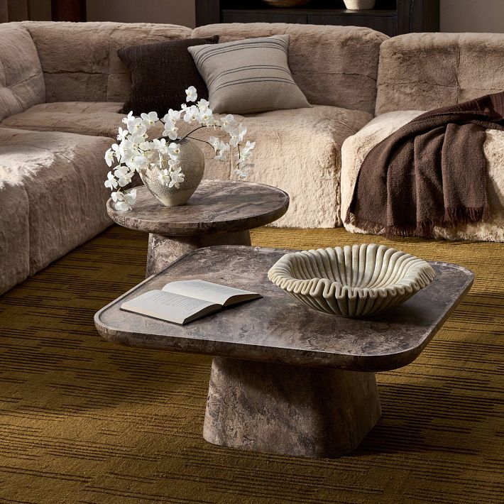 Alioth Solid Marble Square Coffee Table (36&quot;)