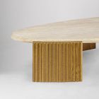 Cybele Oblong Travertine Coffee Table (61.25&quot;)