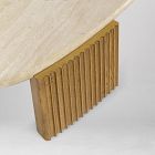 Cybele Oblong Travertine Coffee Table (61.25&quot;)