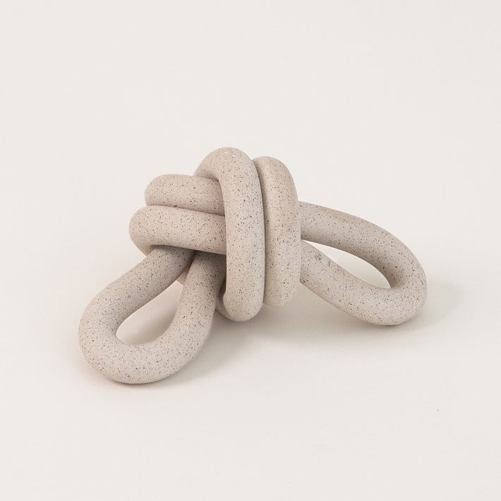 SIN Ceramic Double Loop Knot Object | West Elm