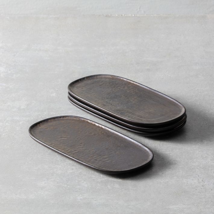 Nivo Metallic Coupe Serve Platter - Medium