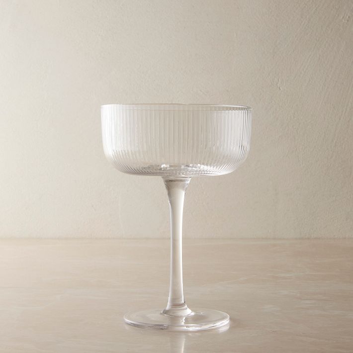 Fluted Coupe Glass Set of 4