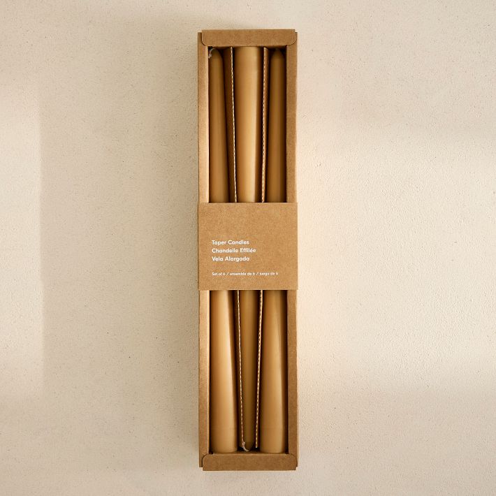 Signature Wax Taper Candles (Set of 6) - Beeswax