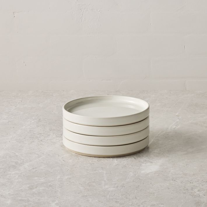 Straight-Sided Stoneware Appetizer Plate Sets