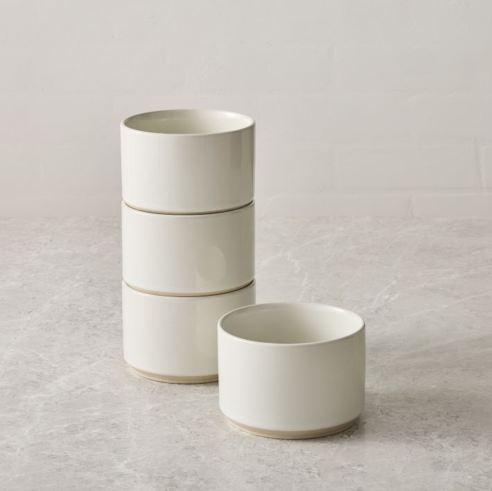 Straight-Sided Stoneware Rice Bowl Sets