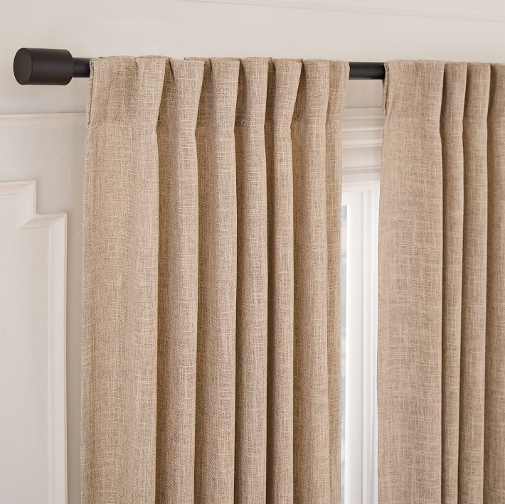 Crossweave Blackout Curtain: 48x84, Color: Belgian Flax