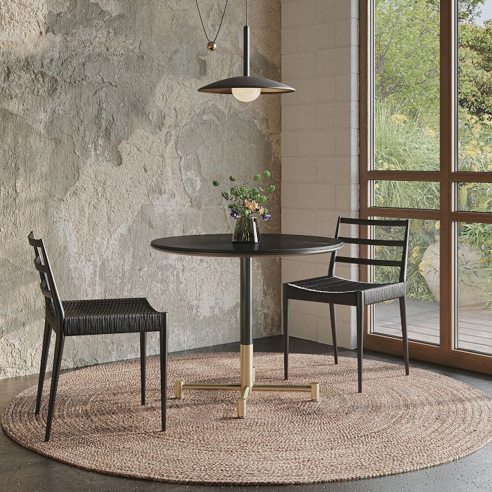 Branch Round Dining Table - Porcelain w/ Protective Metal Bumper