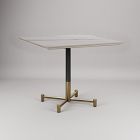 Branch Restaurant Square Dining Table - Porcelain w/ Protective Metal Bumper