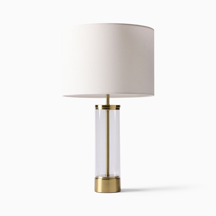 【おしゃれ】WEST ELM Acrylic Column USB Table ランプ Acrylic Column USB Table Lamp | Modern Lighting | West Elm