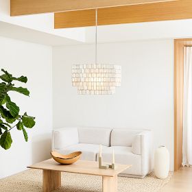 Capiz Zigzag Chandelier (24 Capiz Zigzag Chandelier (24
