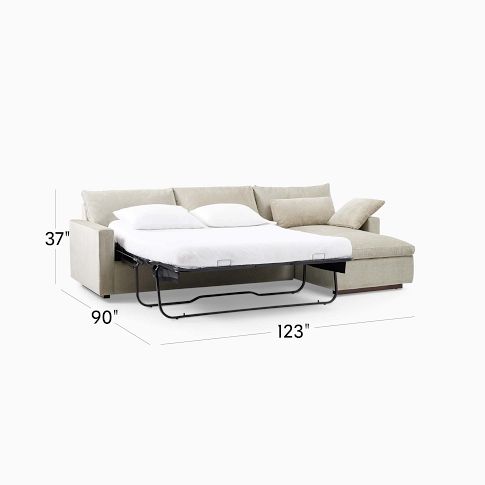 Harmony Modular 2-Piece Sleeper Sectional w/ Storage Chaise - Thumbnail 5