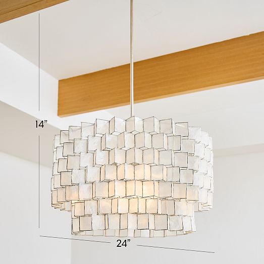 Capiz Zigzag Chandelier (24 Capiz Zigzag Chandelier (24