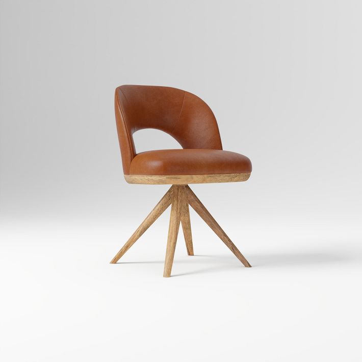 Boerum Office Chair, Saddle Leather Nut, Burnt Wax