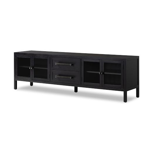 Modern Solid Wood & Iron Media Console | West Elm