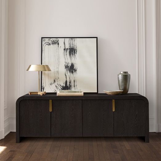 アメリカ　westelmテレビボード Modern Solid Wood & Iron Media Console | West Elm
