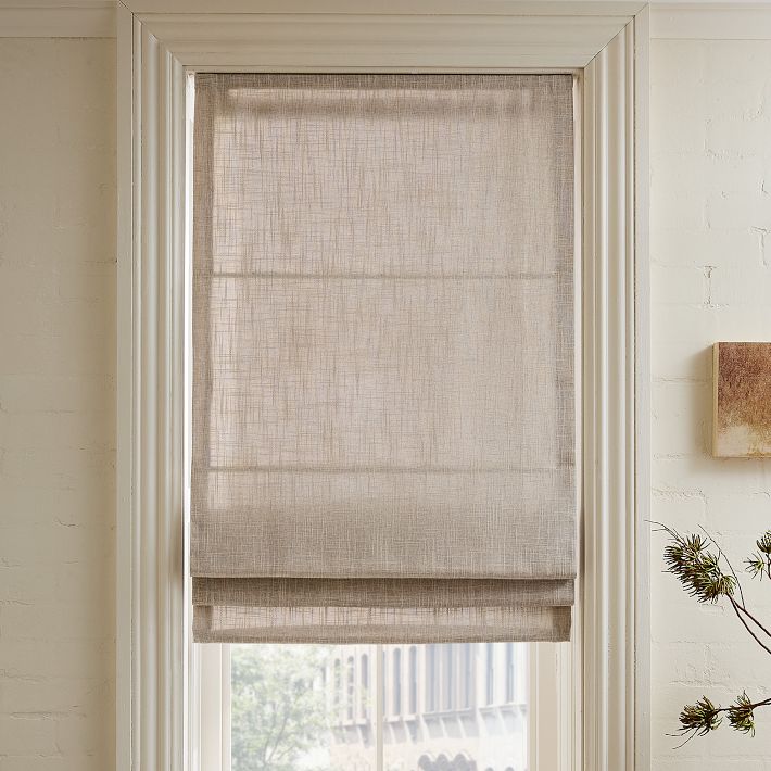 Open Box: Custom Crossweave Shade, Belgian Flax, 36"W x 58"L