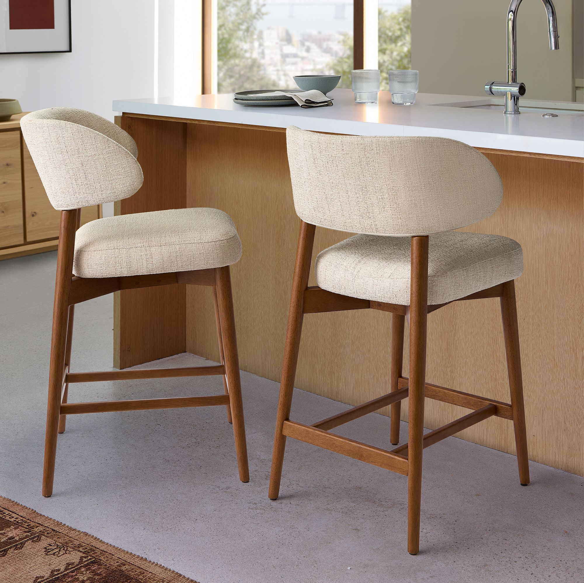 Hyde Bar & Counter Stool - Solid Rubberwood