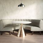 Novak Leather Banquette - Vertical Channel Tufting
