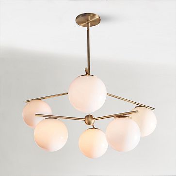 Sphere & Stem 6-Light Chandelier (36")