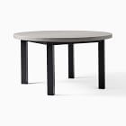 Portside Concrete Aluminum Outdoor Round Dining Table (60&quot;) &amp; Portside Aluminum Chairs Set