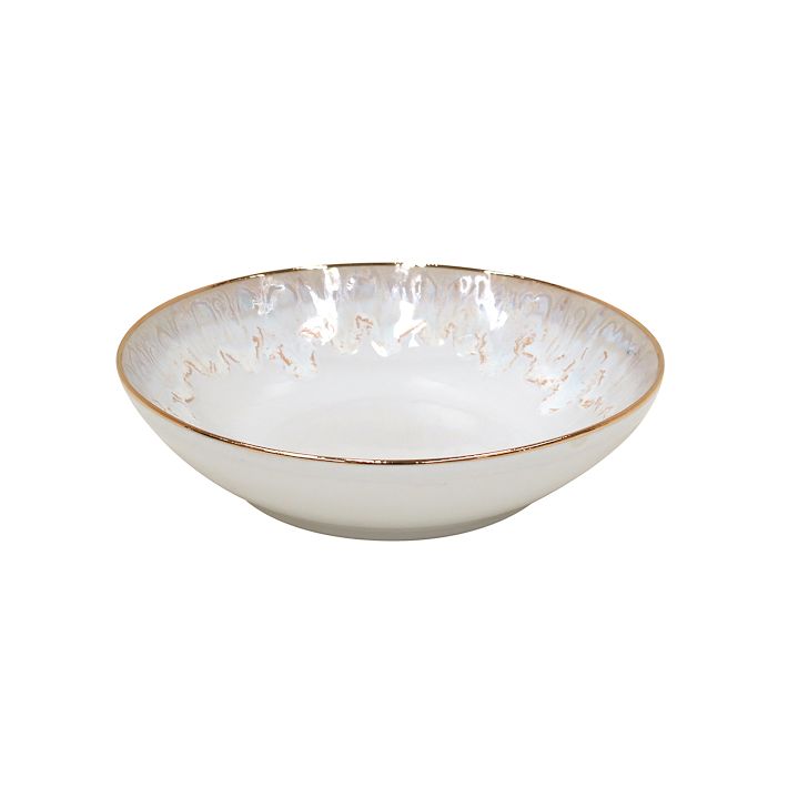 Casafina Taormina Stoneware Gold-Rimmed Pasta Bowls (Set of
