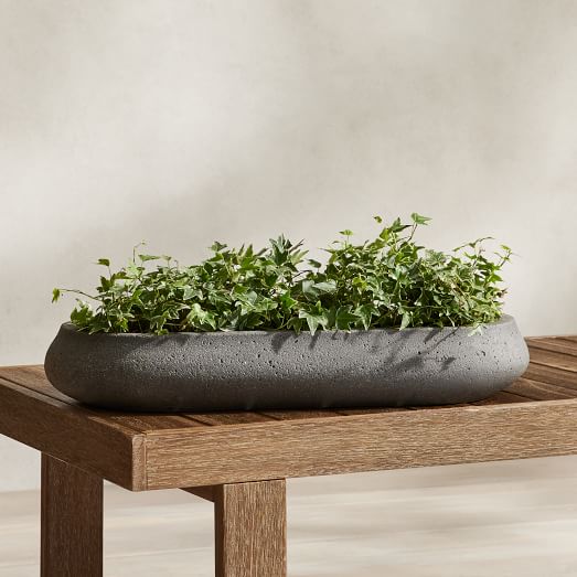 Ronan Ficonstone Indoor/Outdoor Bowl Planter | West Elm
