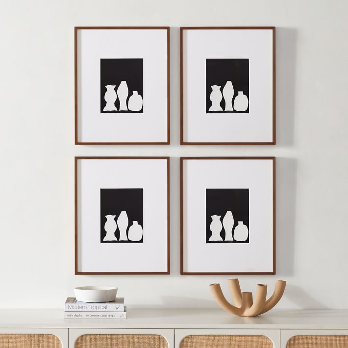 Multi-Mat Wood Gallery Frames - Walnut
