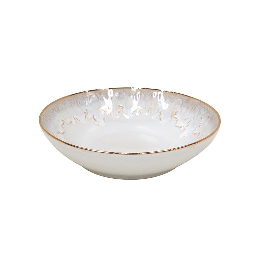 Casafina Taormina Stoneware Gold-Rimmed Dinner Plates (Set of 4)