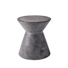 Concrete Outdoor Hourglass Side Table (17.5&quot;)