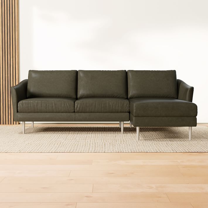 Sloane Leather 2-Piece Chaise Sectional (95.5&quot;)