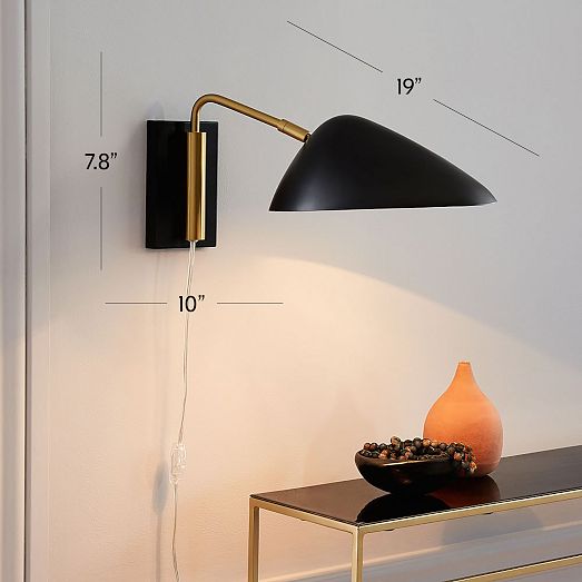 【おしゃれ】WEST ELM Curvilinear Mid-Century ランプ Curvilinear Mid-Century Sconce | West Elm