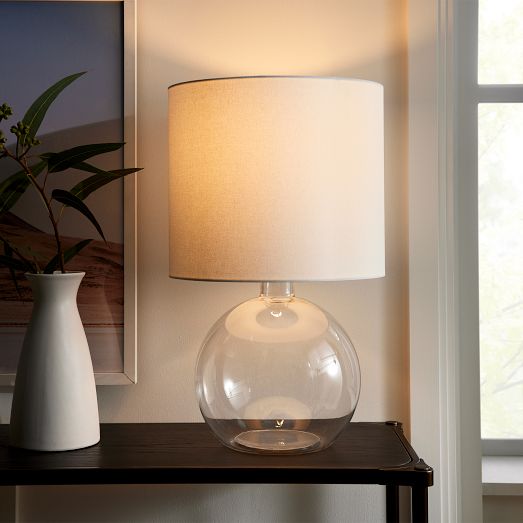 【おしゃれ】WEST ELM Recycled Glass Tableランプ Recycled Glass Table Lamp | Modern Light Fixtures | West Elm
