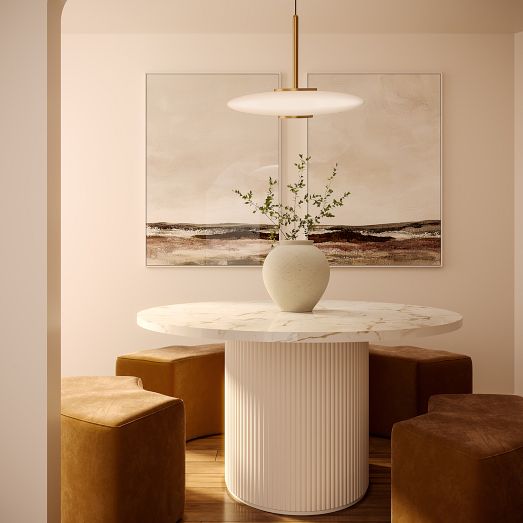 aiwen 40-Watt 1-Light Geometric Gold Integrated LED Pendant