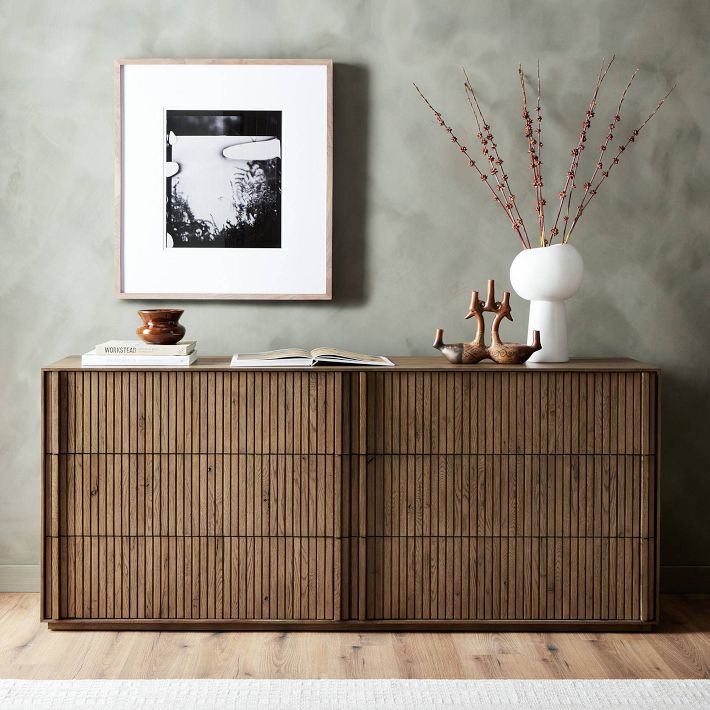 Zahra Oak 6-Drawer Dresser (75&quot;)