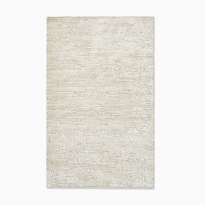 Chip & Dent: Striated Glimmer Tufted Rug, Alabaster, 6'x9'