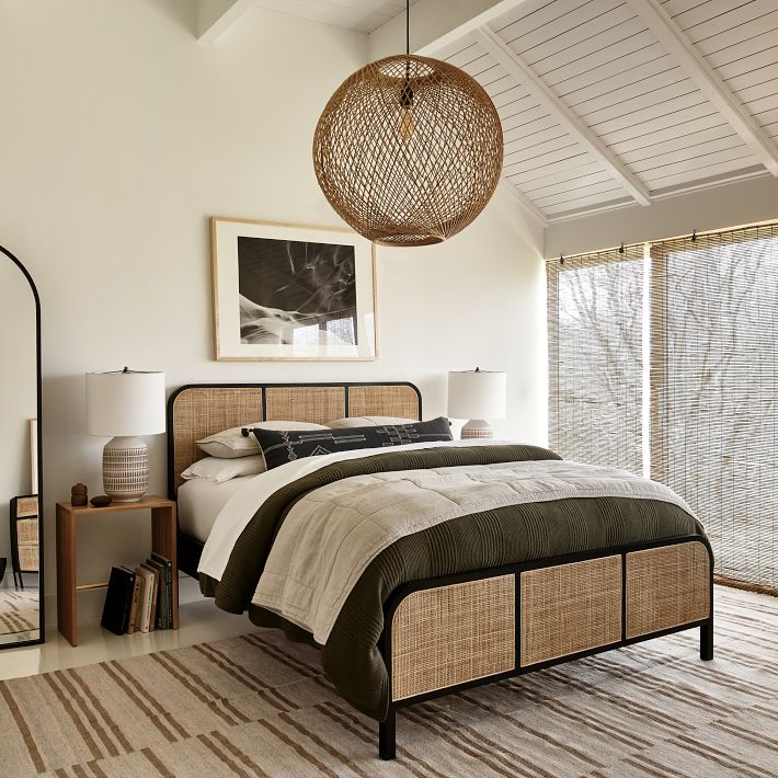 European Flax Linen Box Stitch Quilt &amp; Shams