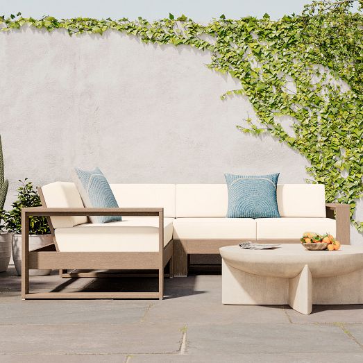 Porto Outdoor 3-Piece L-Shaped Sectional (100")