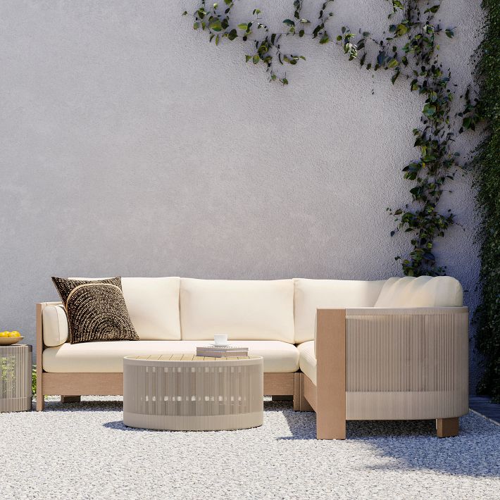 Porto Outdoor 3-Piece L-Shaped Sectional (100