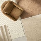Flowing Lines Carved Wool Rug