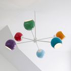 6-Light Colorful Globe Chandelier (37&quot;)