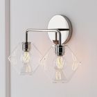 Sculptural 2-Light Faceted Sconce