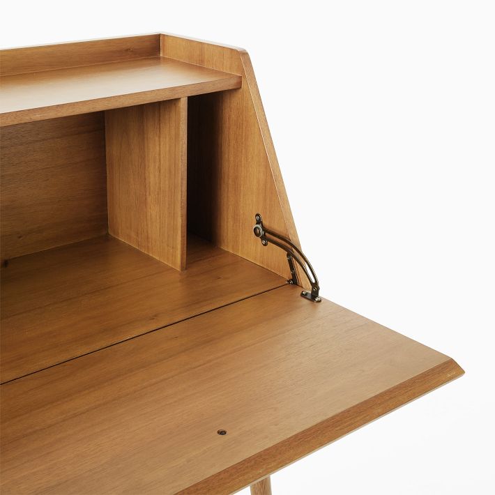 【west elm】NY デスク Mid-Century Mini Secretary-Acorn Mid-Century Mini Desk (36