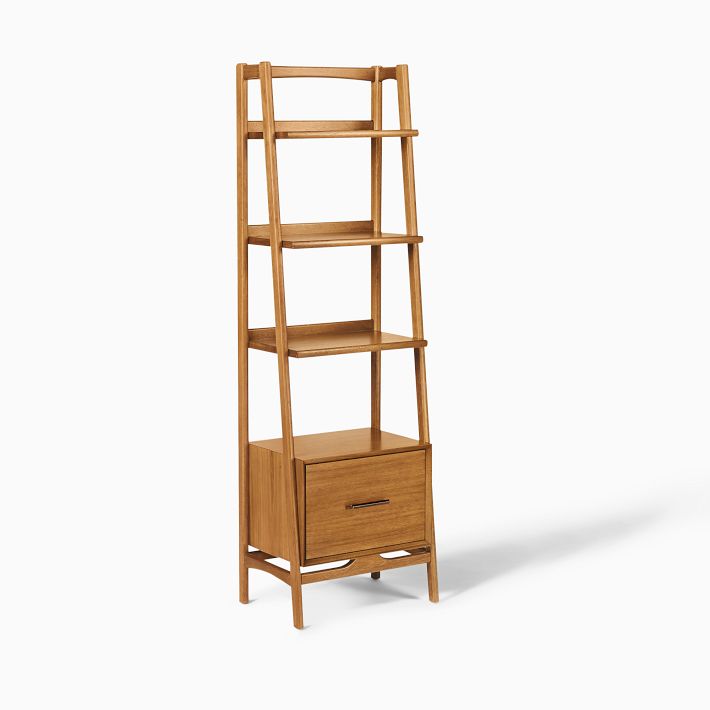 Mid-Century Bookshelf w/ Drawer (22")