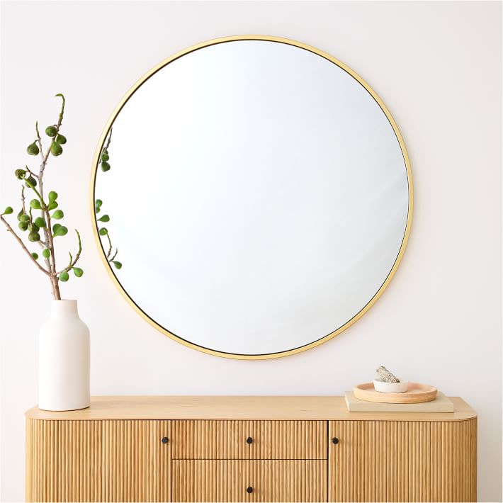 Metal Frame Round Wall Mirror | West Elm