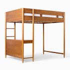Mid-Century Double Loft Bed w/ Desk