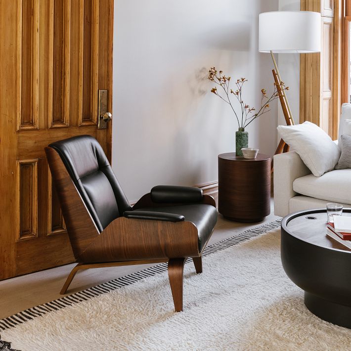 Paulo Bent Ply Leather Chair West Elm