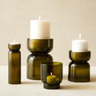 Foundations Olive Glass Candleholders