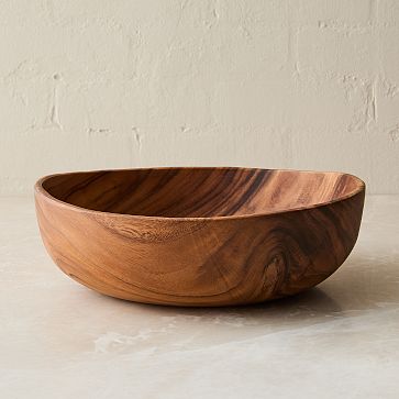 Organic Shaped Large Bowl, Acacia Wood, Each