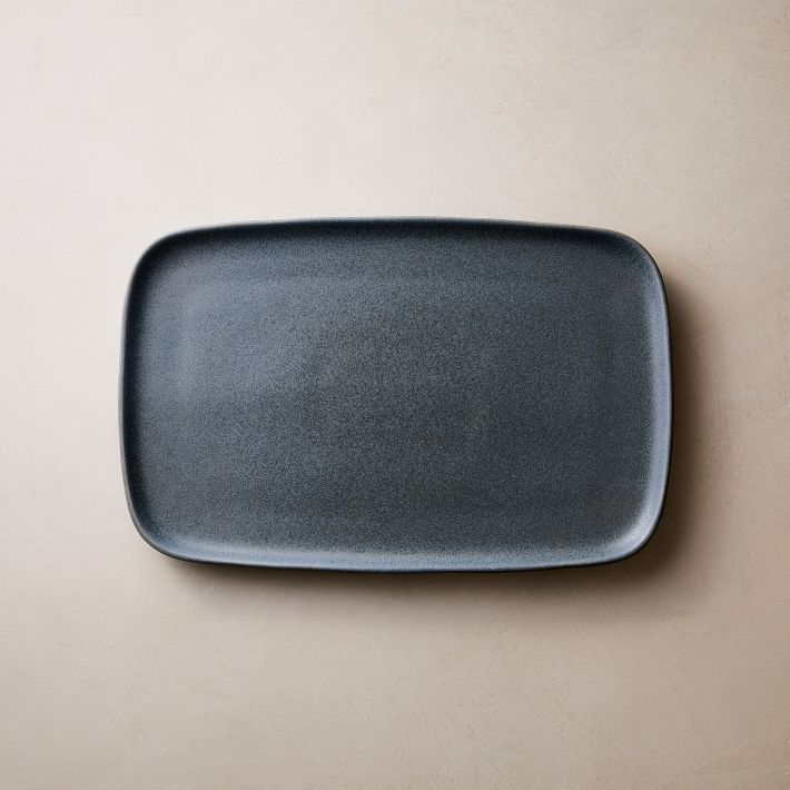 Kanto Stoneware Serving Platter - Platter, Matte, Arctic Blue, Each