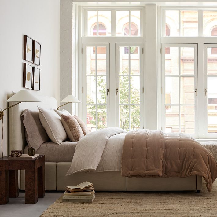 Classic Cotton Velvet Tack Stitch Quilt & Shams